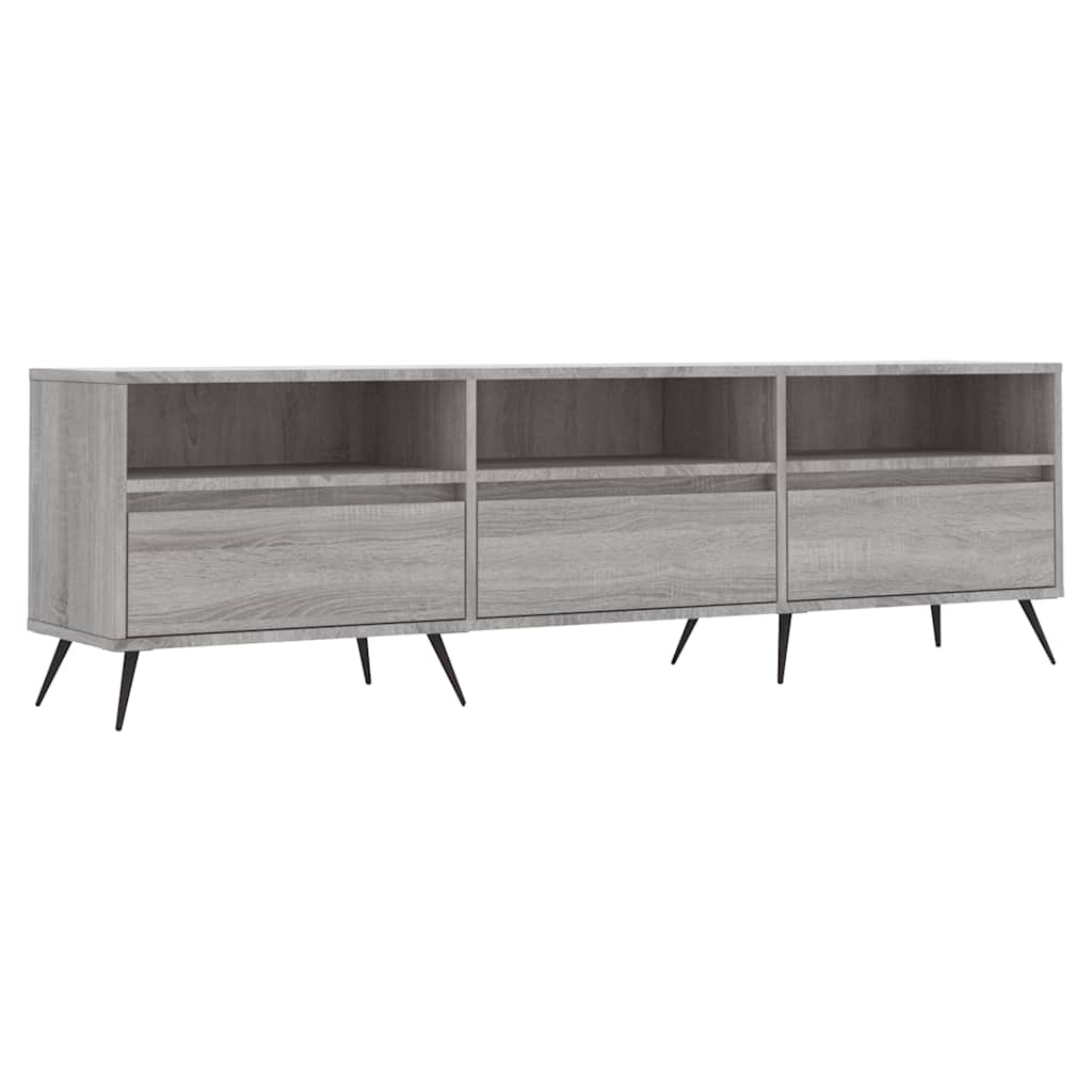 Szürke sonoma színű szerelt fa TV-szekrény 150x30x44,5 cm 2