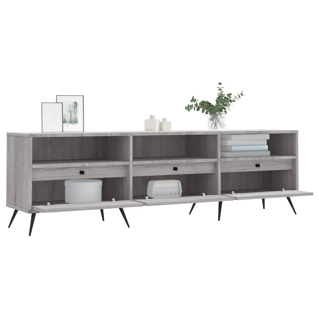 Szürke sonoma színű szerelt fa TV-szekrény 150x30x44,5 cm 4