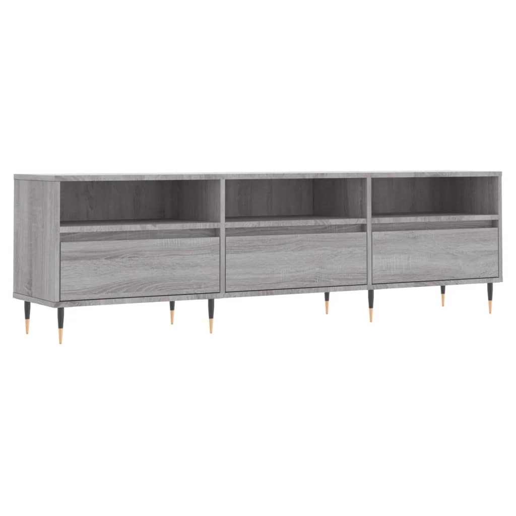 Szürke sonoma színű szerelt fa TV-szekrény 150x30x44,5 cm 2