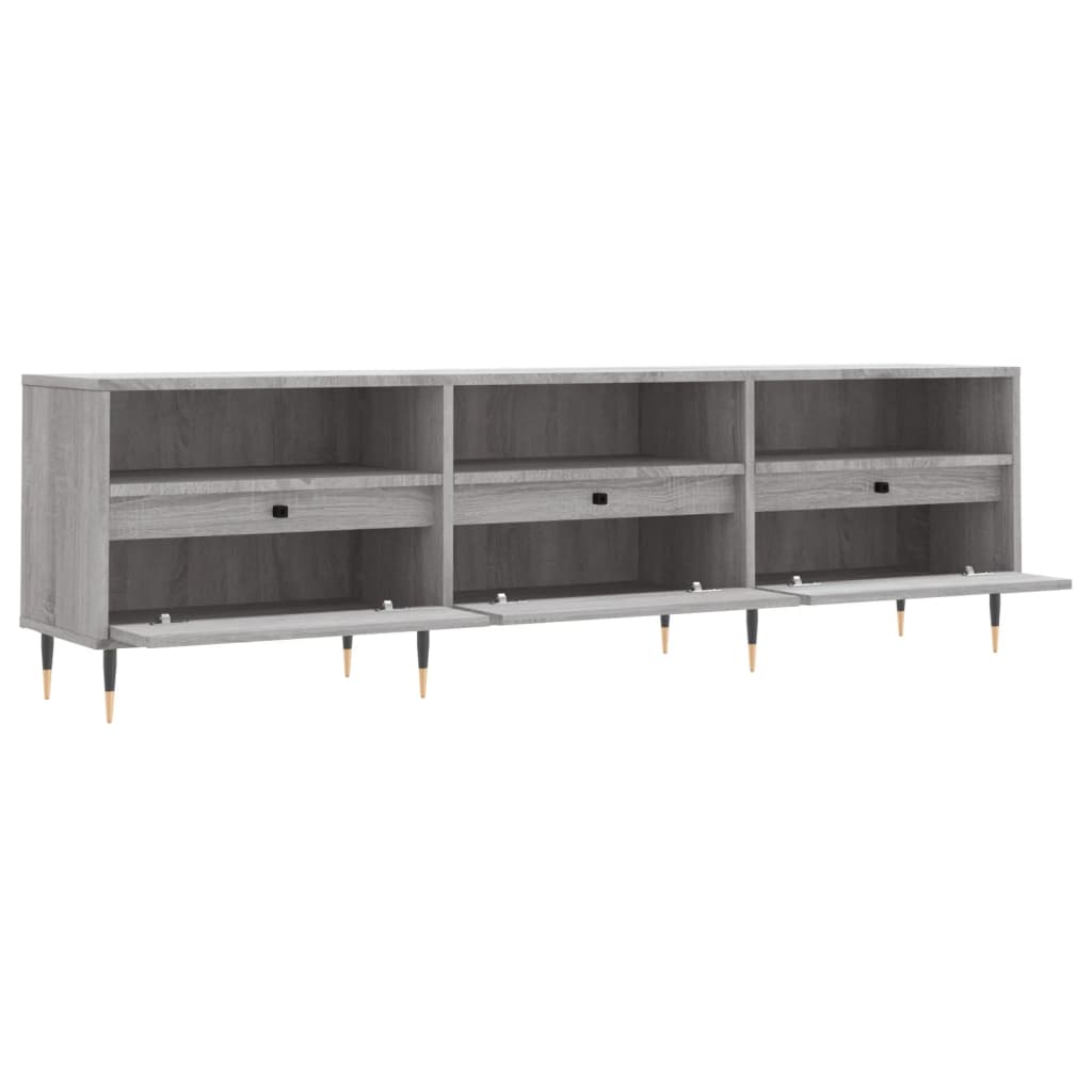 Szürke sonoma színű szerelt fa TV-szekrény 150x30x44,5 cm 6