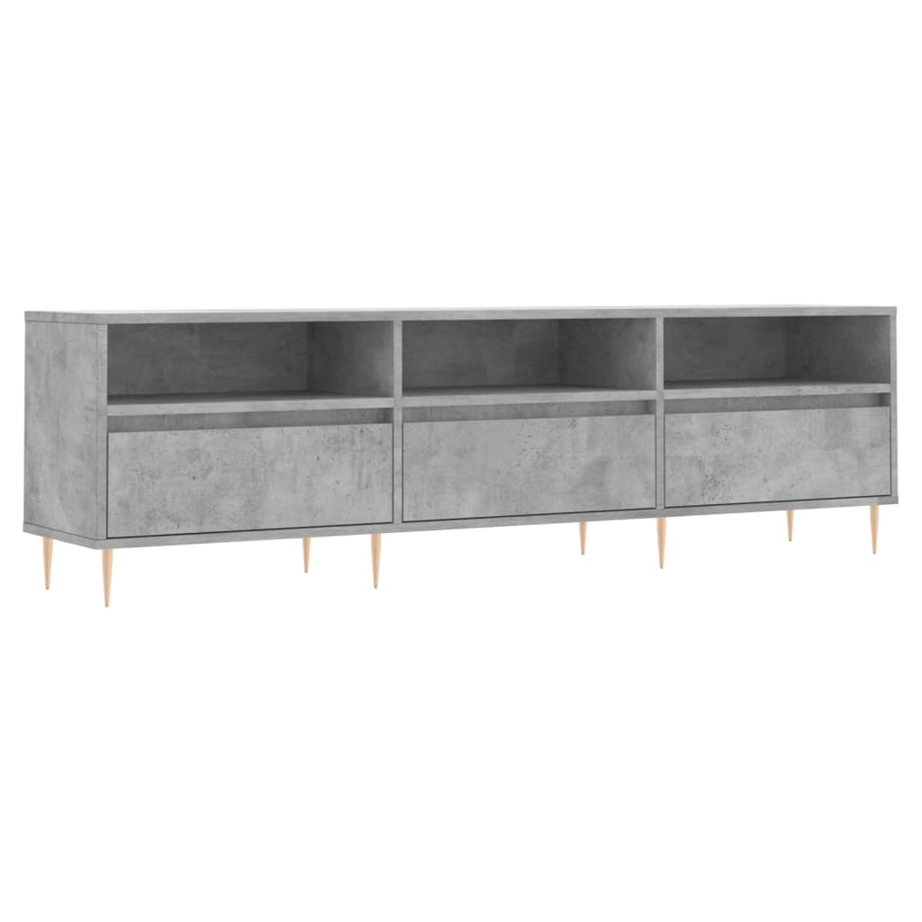 Betonszürke szerelt fa TV-szekrény 150x30x44,5 cm 2