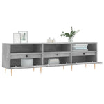 Betonszürke szerelt fa TV-szekrény 150x30x44,5 cm 4