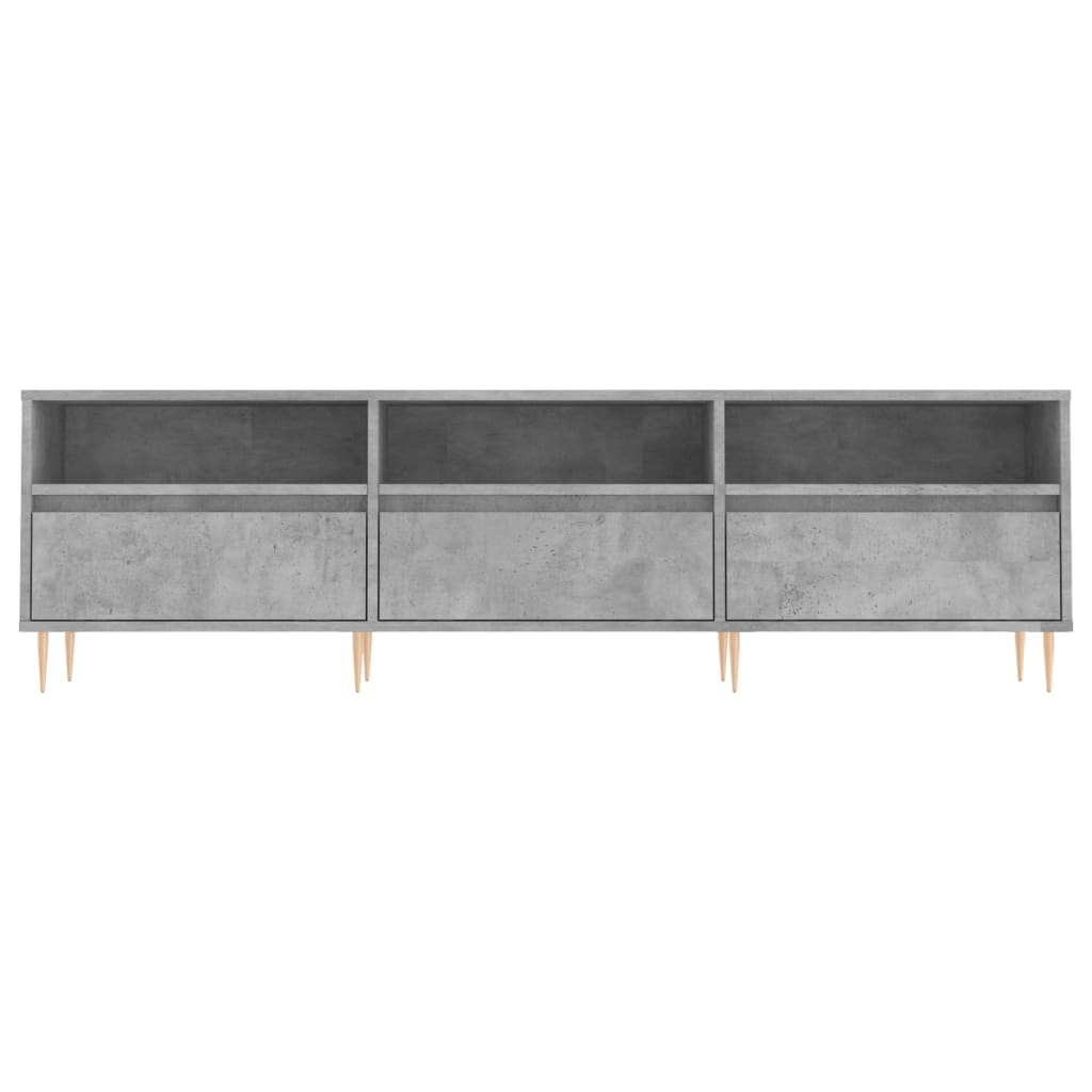Betonszürke szerelt fa TV-szekrény 150x30x44,5 cm 5