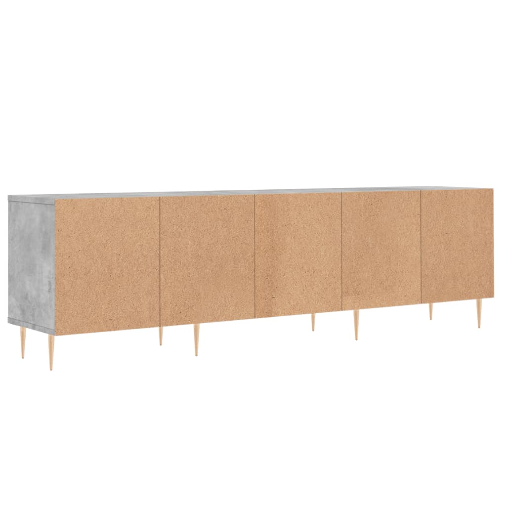 Betonszürke szerelt fa TV-szekrény 150x30x44,5 cm 8