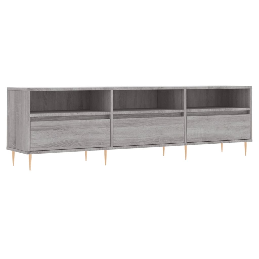 Szürke sonoma színű szerelt fa TV-szekrény 150x30x44,5 cm 2