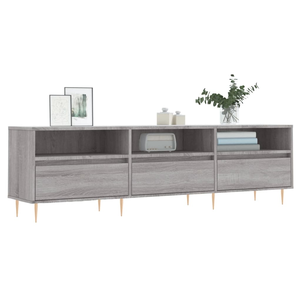 Szürke sonoma színű szerelt fa TV-szekrény 150x30x44,5 cm 3