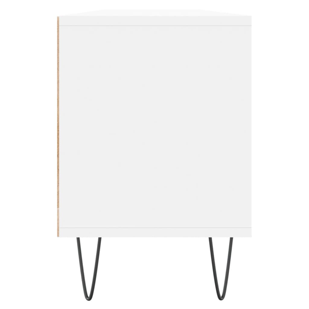 Fehér szerelt fa TV-szekrény 150 x 30 x 44,5 cm 7