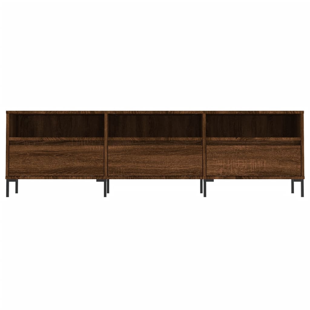 Barna tölgy színű szerelt fa TV-szekrény 150 x 30 x 44,5 cm 5