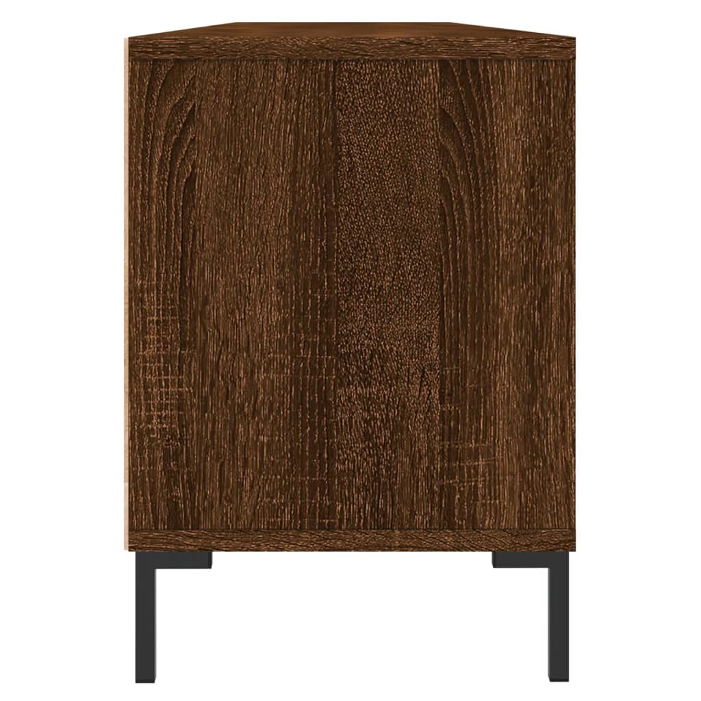 Barna tölgy színű szerelt fa TV-szekrény 150 x 30 x 44,5 cm 7