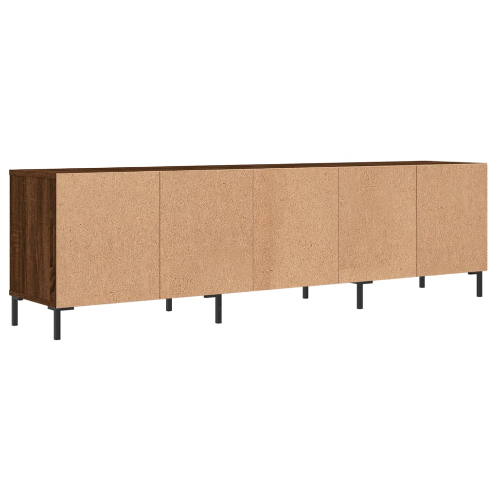 Barna tölgy színű szerelt fa TV-szekrény 150 x 30 x 44,5 cm 8