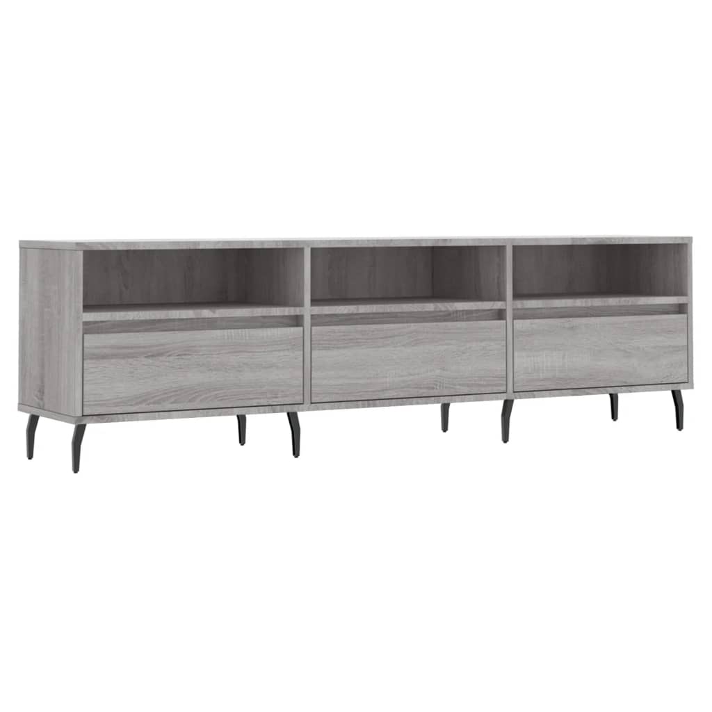 Szürke sonoma színű szerelt fa TV-szekrény 150x30x44,5 cm 2