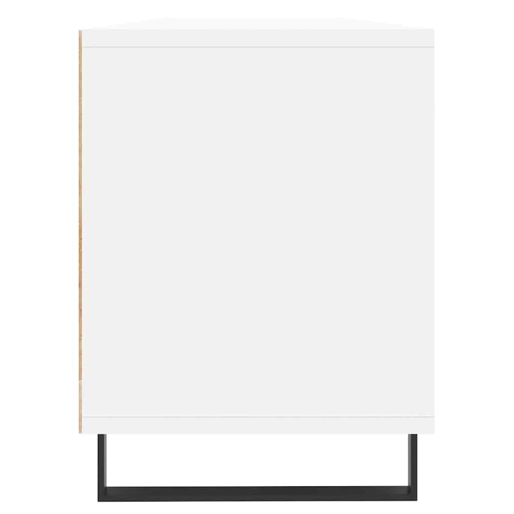 Fehér szerelt fa TV-szekrény 150 x 30 x 44,5 cm 7