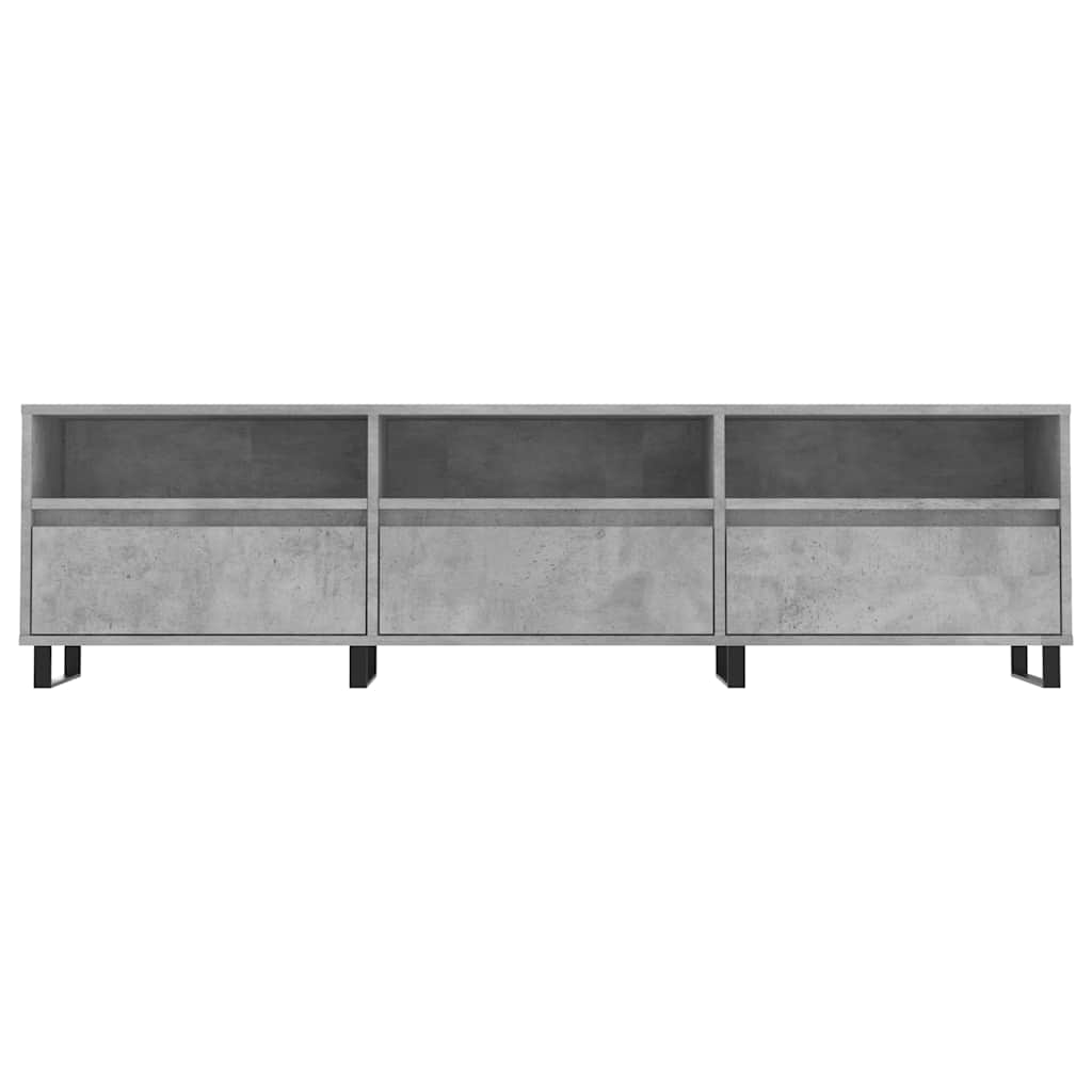 Betonszürke szerelt fa TV-szekrény 150x30x44,5 cm 5