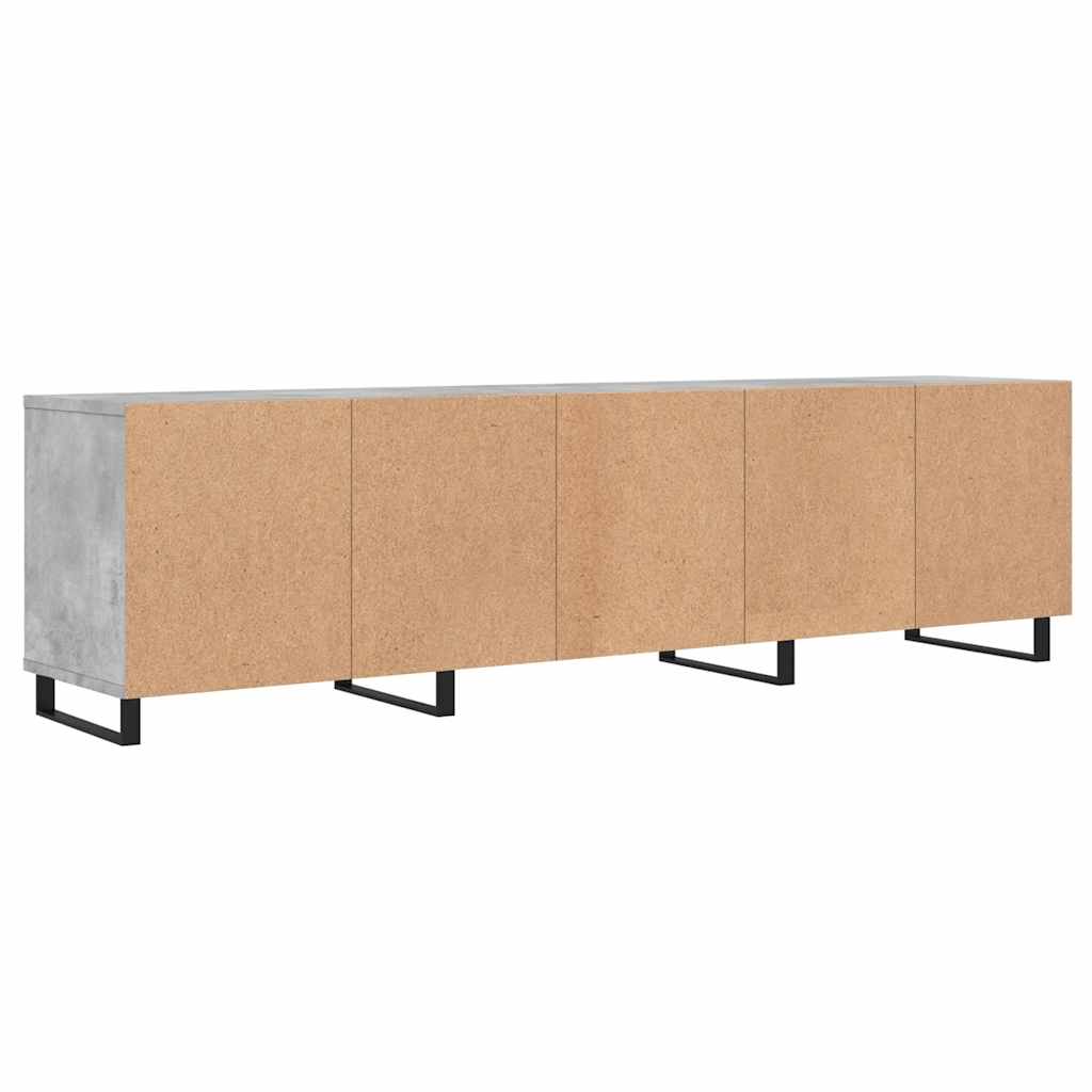 Betonszürke szerelt fa TV-szekrény 150x30x44,5 cm 8