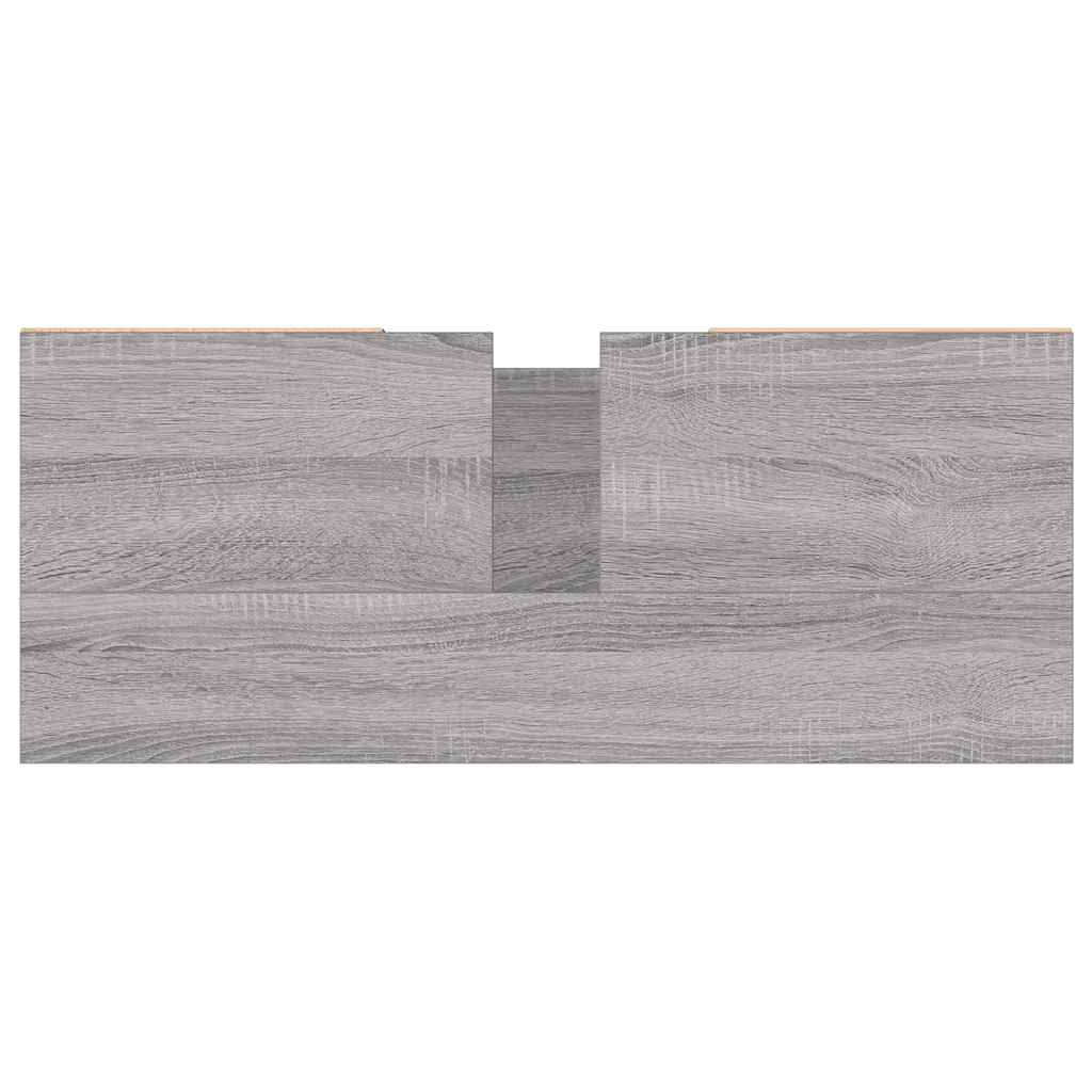 Szürke sonoma színű szerelt fa mosdószekrény 80 x 33 x 60 cm 9