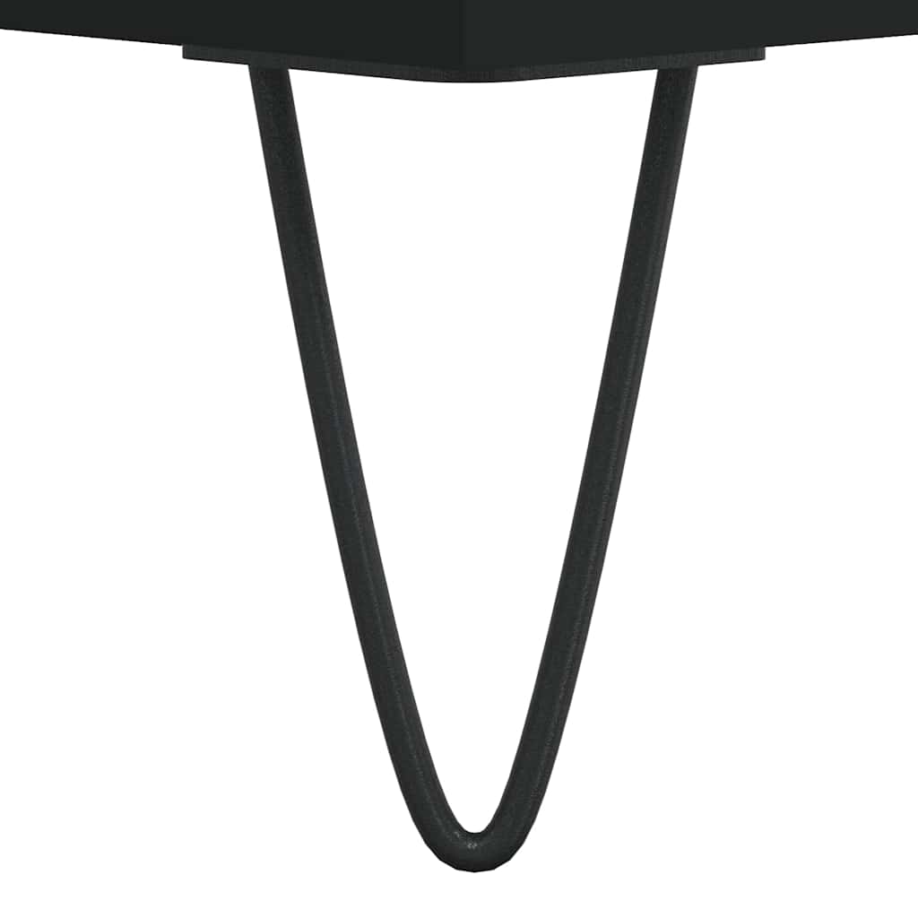 Fekete szerelt fa mosdószekrény 80 x 33 x 60 cm 11