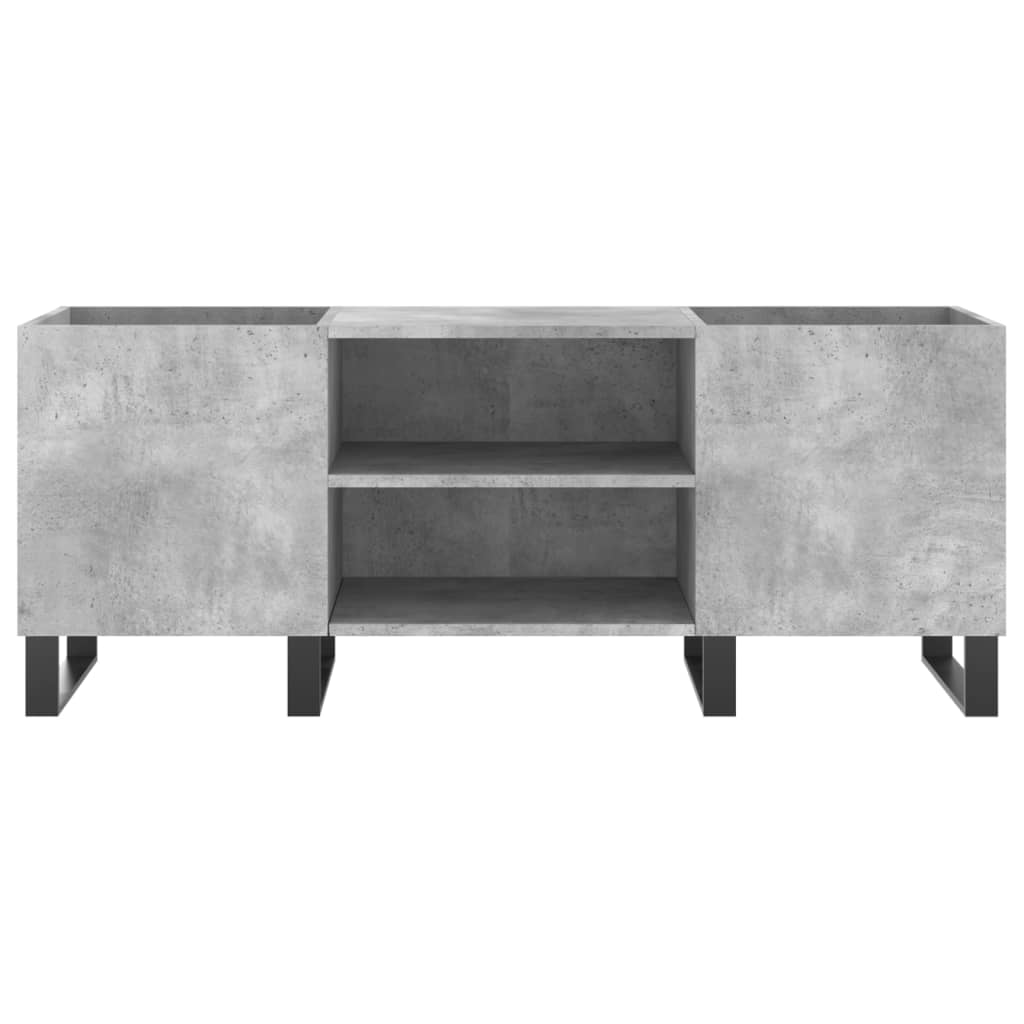 Betonszürke szerelt fa hanglemezszekrény 121x38x48 cm 4
