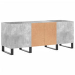 Betonszürke szerelt fa hanglemezszekrény 121x38x48 cm 6