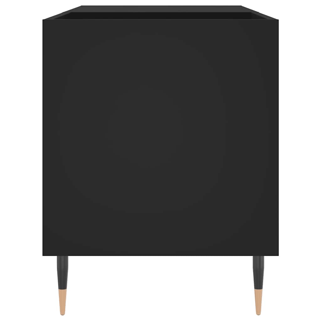 Fekete szerelt fa hanglemezszekrény 85x38x48 cm 5