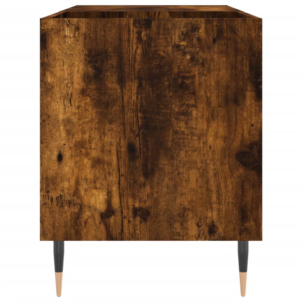 Füstös tölgy színű szerelt fa hanglemezszekrény 85x38x48 cm 5
