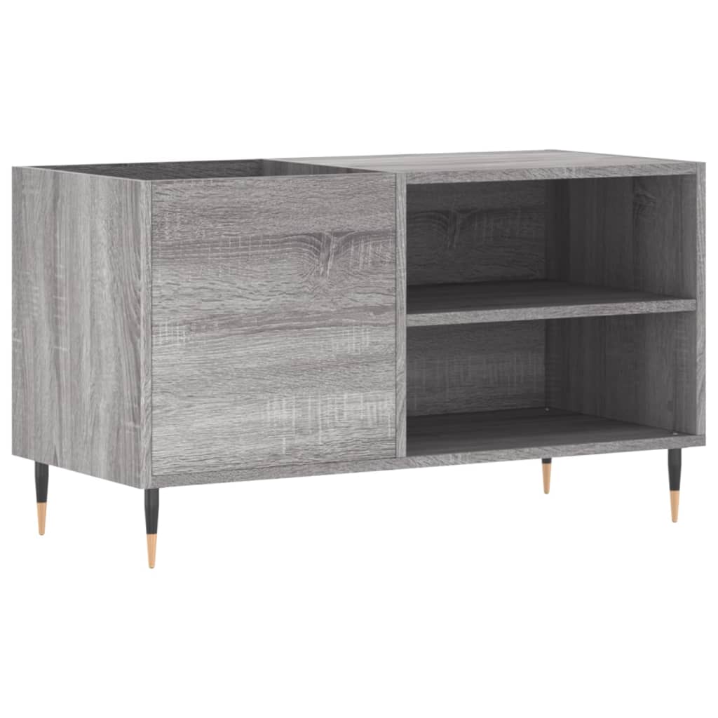 Szürke sonoma színű szerelt fa hanglemezszekrény 85x38x48 cm 2