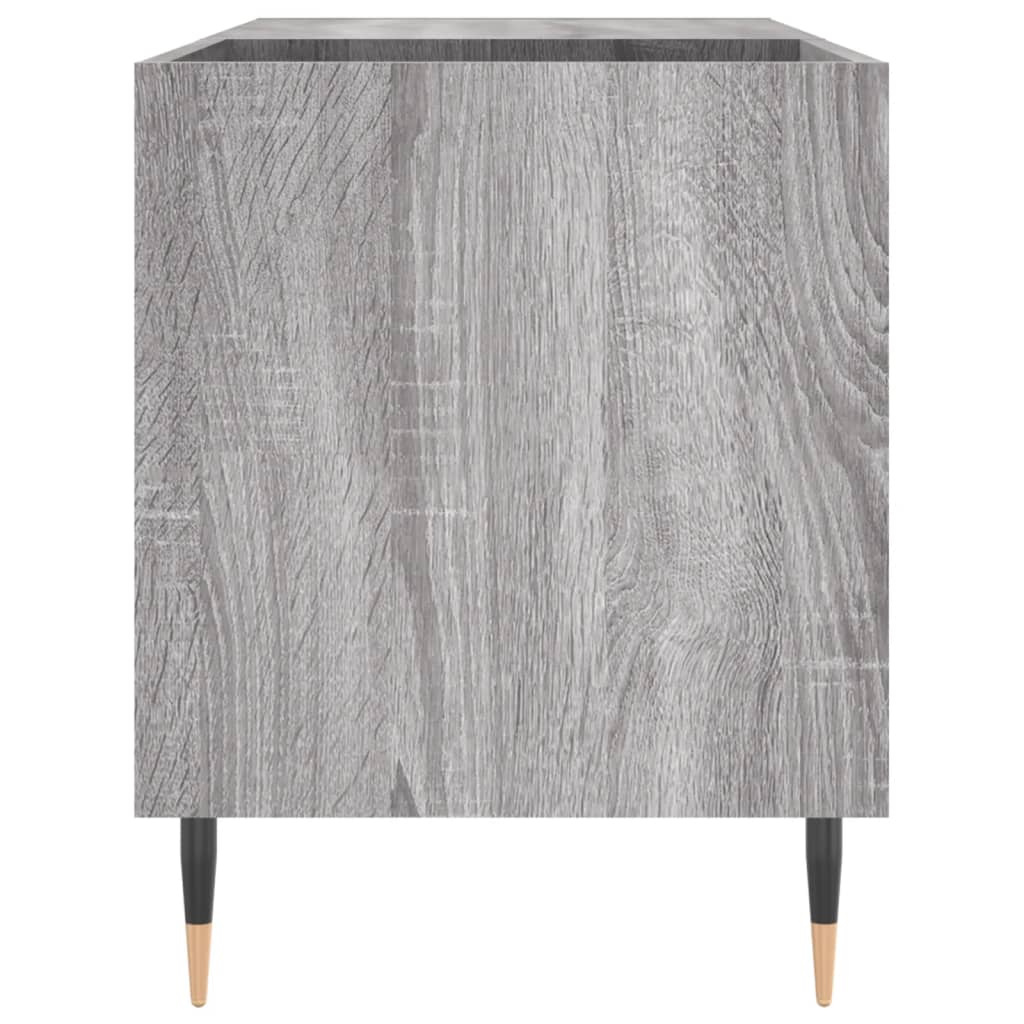 Szürke sonoma színű szerelt fa hanglemezszekrény 85x38x48 cm 5