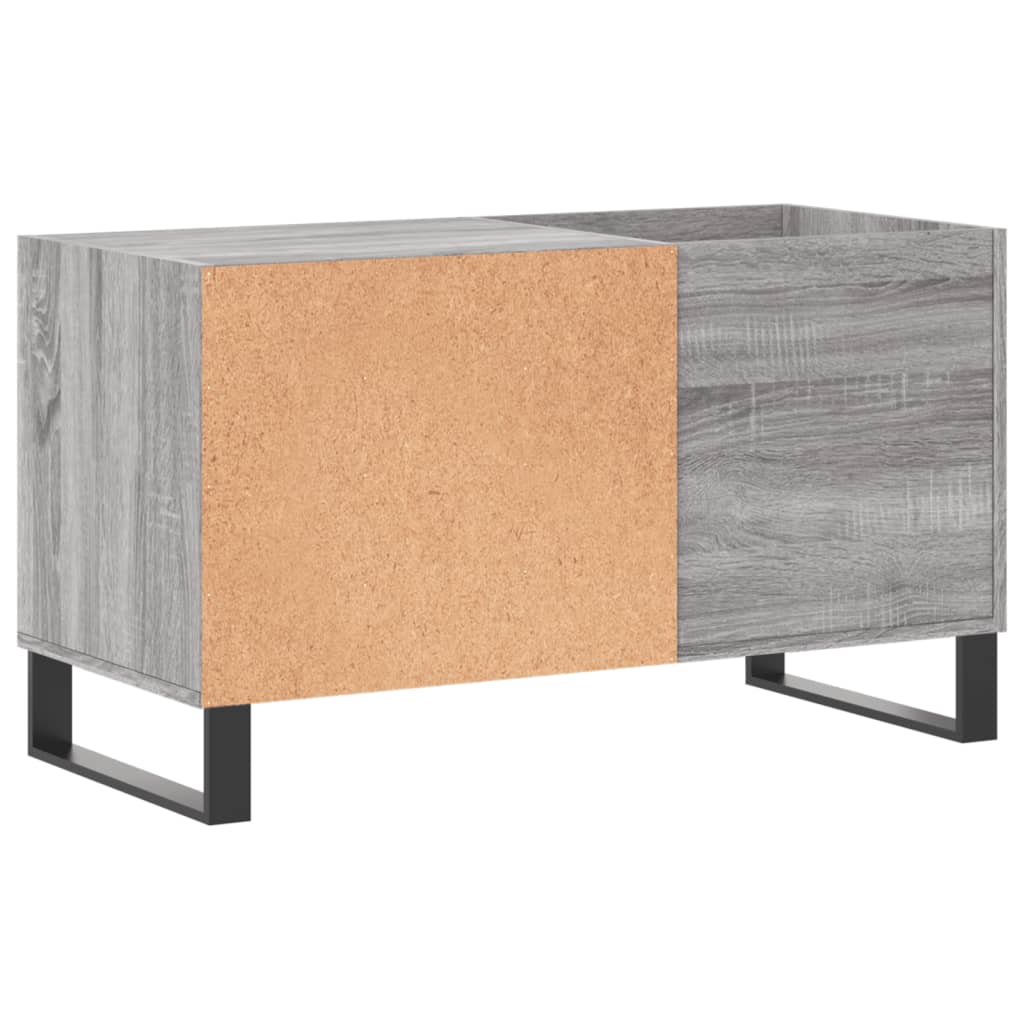 Szürke sonoma színű szerelt fa hanglemezszekrény 85x38x48 cm 6