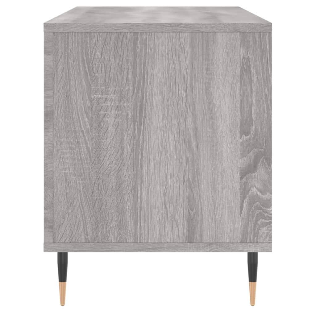 Szürke sonoma színű szerelt fa hanglemezszekrény 100x38x48 cm 5