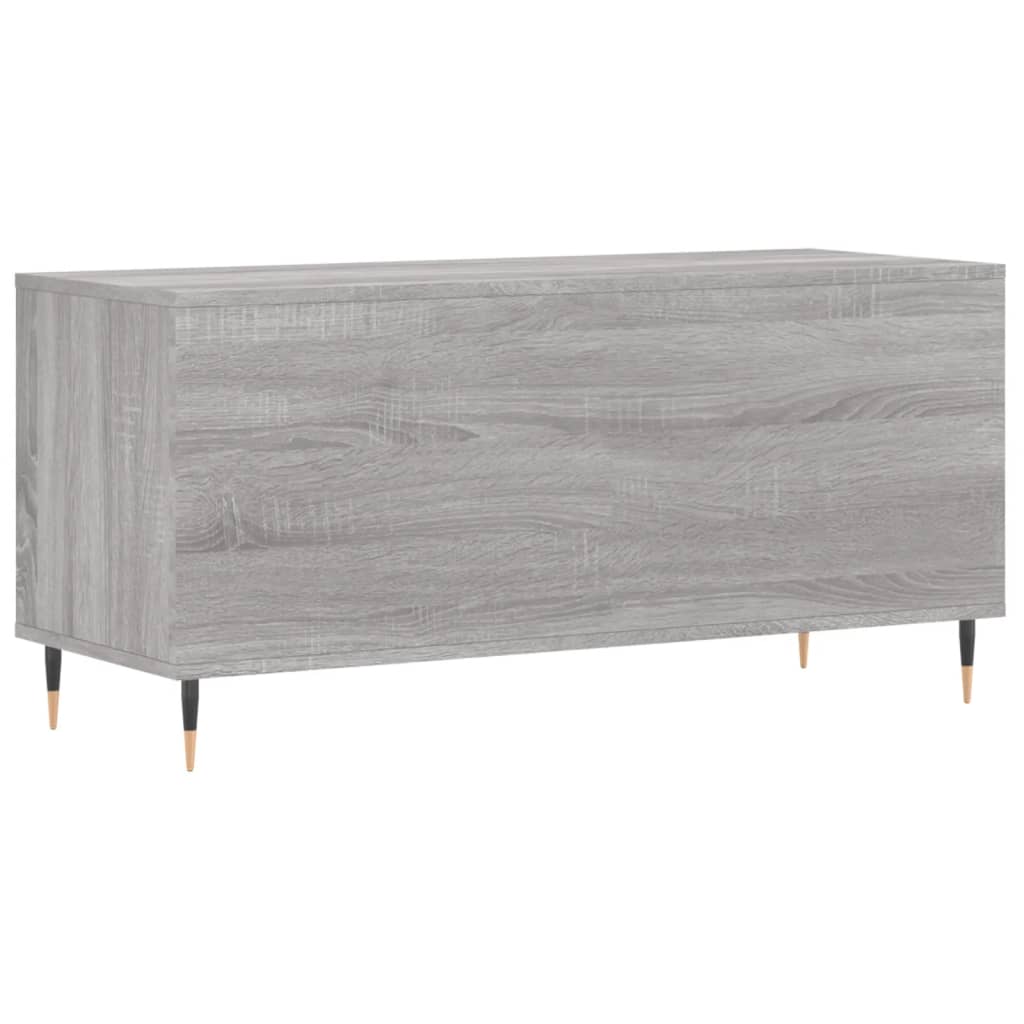 Szürke sonoma színű szerelt fa hanglemezszekrény 100x38x48 cm 6