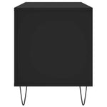 Fekete szerelt fa hanglemezszekrény 100 x 38 x 48 cm 5