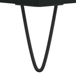 Fekete szerelt fa hanglemezszekrény 100 x 38 x 48 cm 7