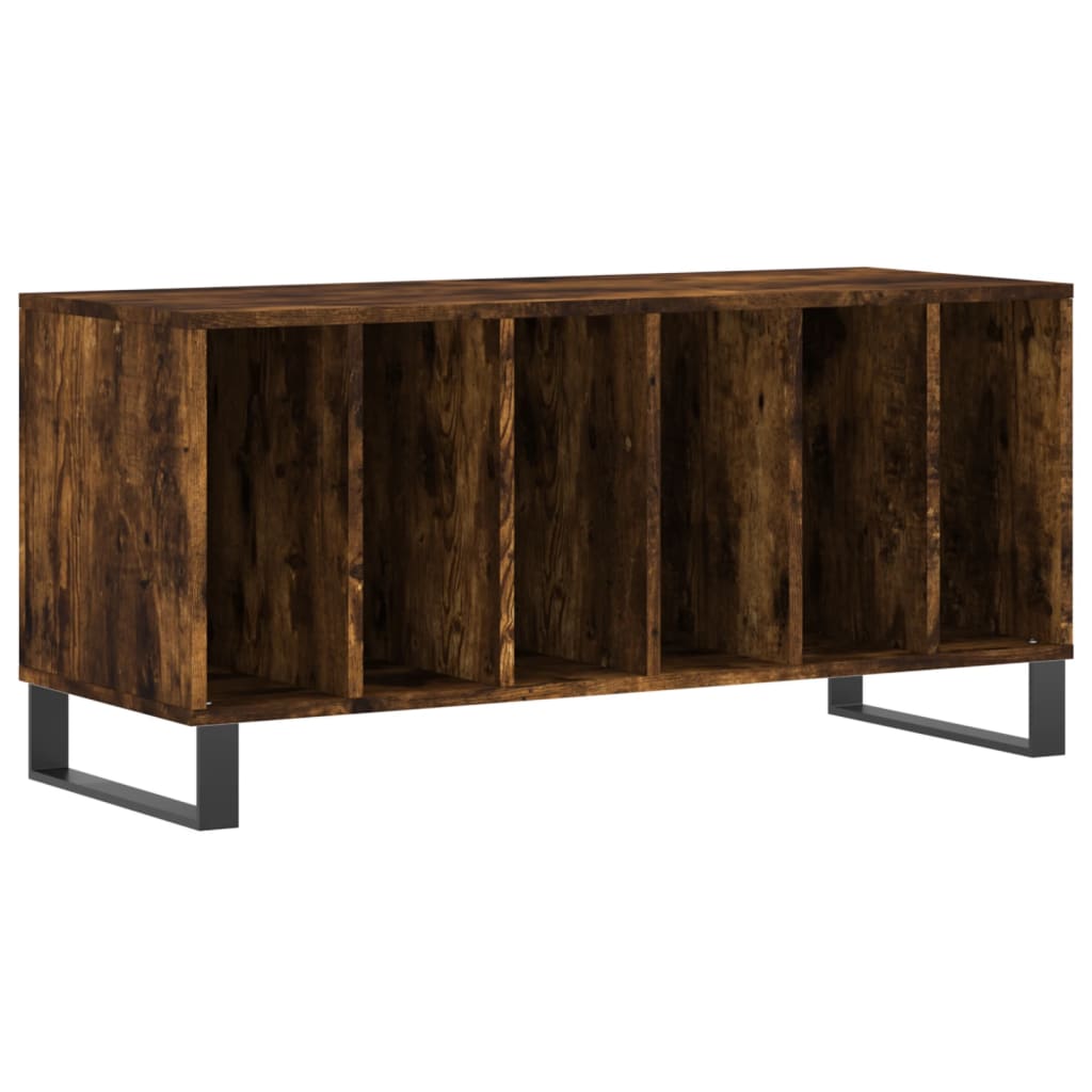Füstös tölgy színű szerelt fa hanglemezszekrény 100x38x48 cm 2