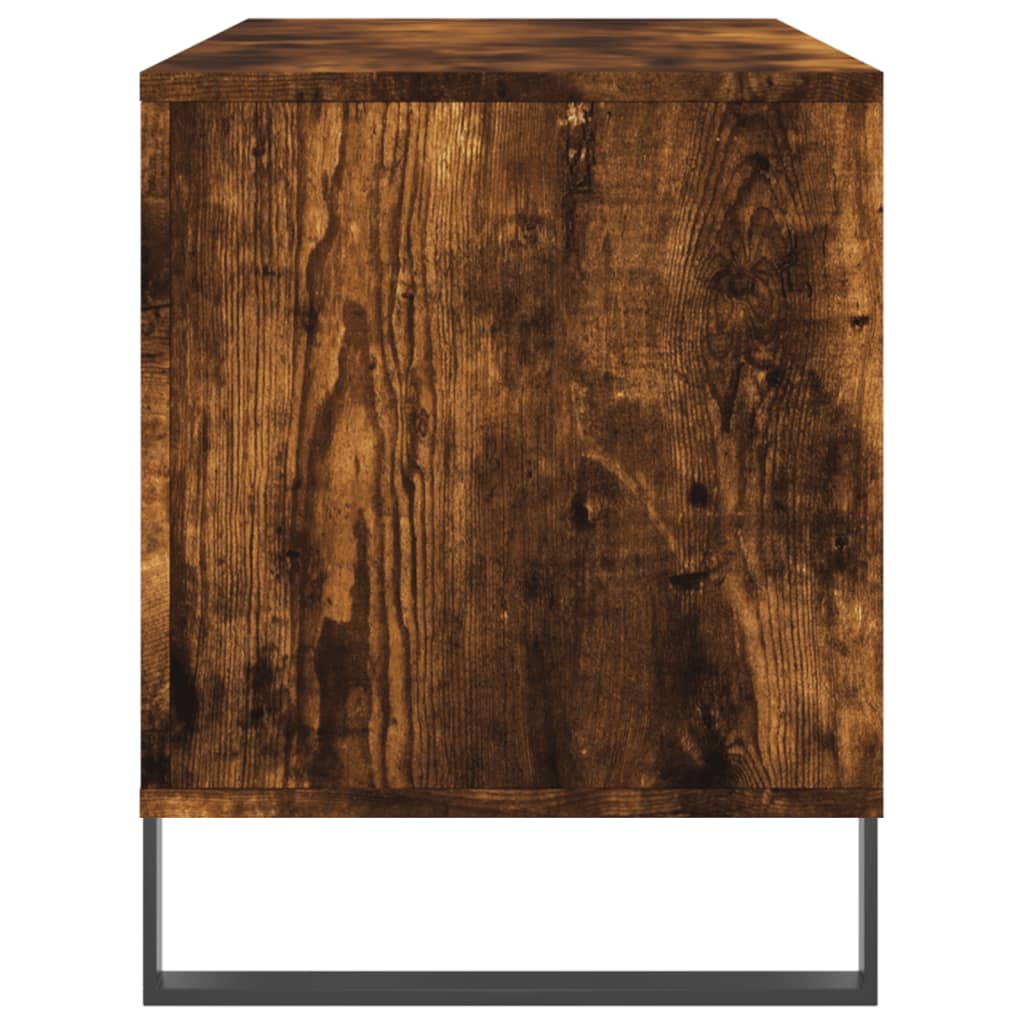 Füstös tölgy színű szerelt fa hanglemezszekrény 100x38x48 cm 5