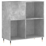 Betonszürke szerelt fa hanglemezszekrény 84,5 x 38 x 89 cm 2