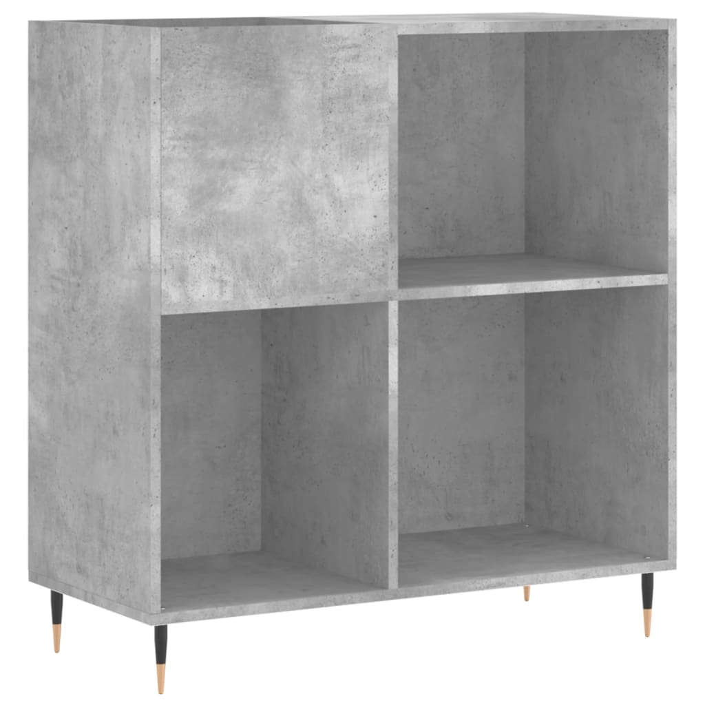 Betonszürke szerelt fa hanglemezszekrény 84,5 x 38 x 89 cm 2