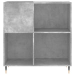 Betonszürke szerelt fa hanglemezszekrény 84,5 x 38 x 89 cm 4