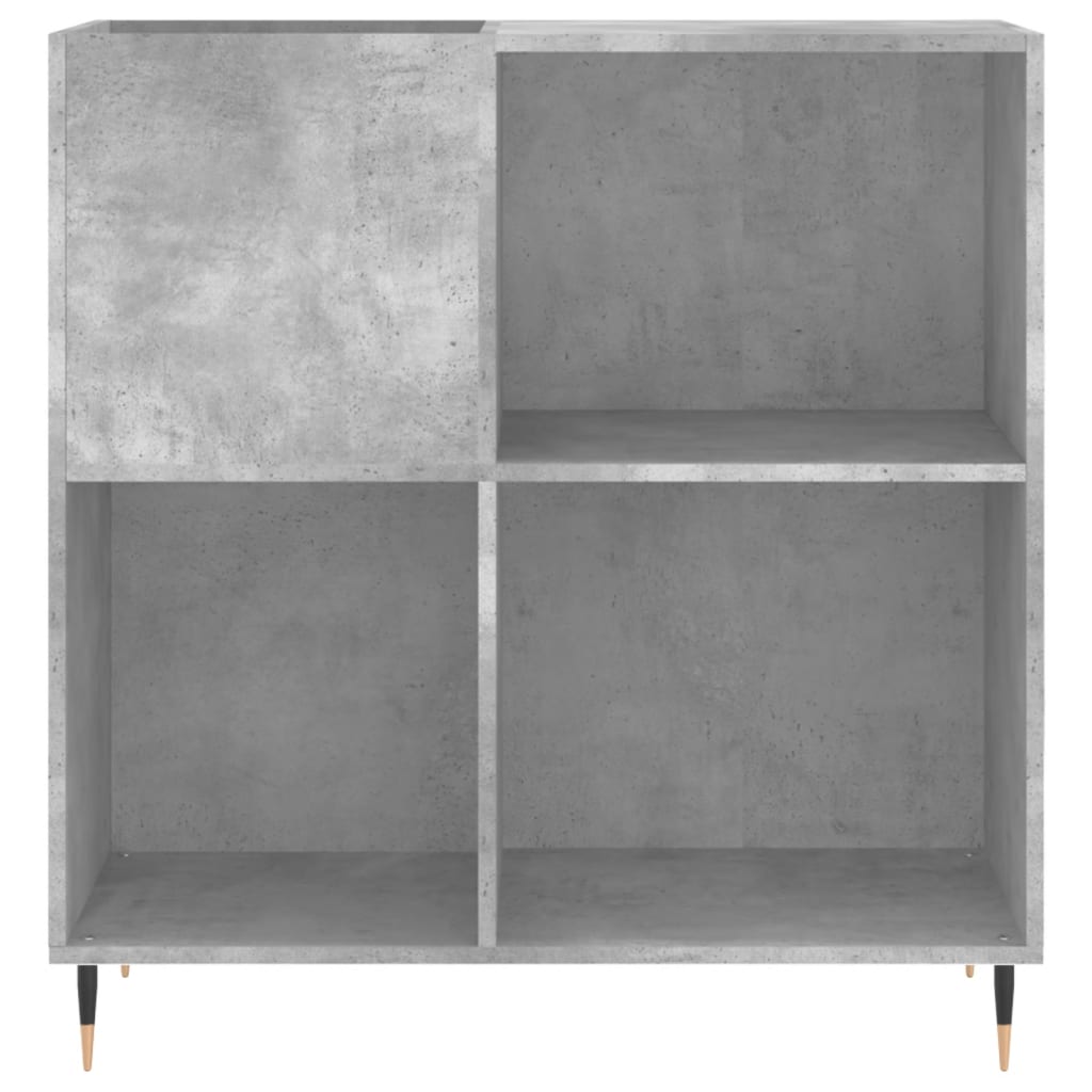 Betonszürke szerelt fa hanglemezszekrény 84,5 x 38 x 89 cm 4