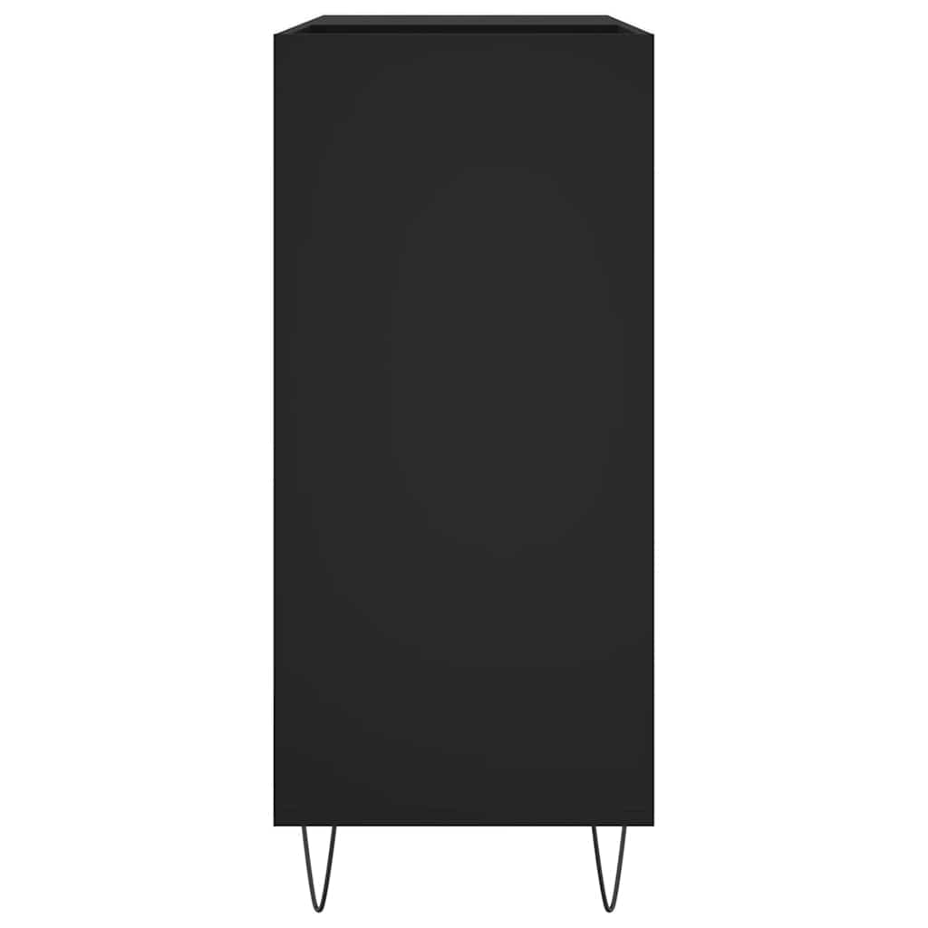 Fekete szerelt fa hanglemezszekrény 84,5 x 38 x 89 cm 5