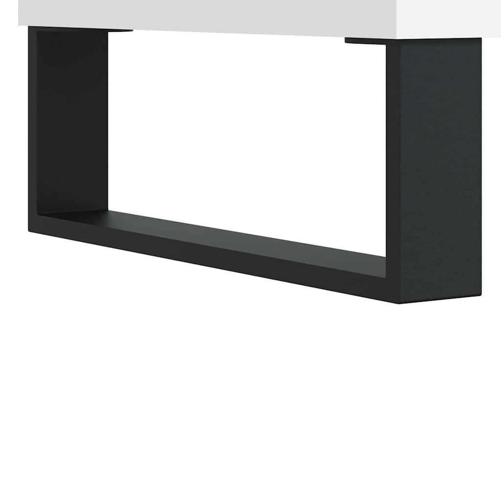 Fehér szerelt fa hanglemezszekrény 84,5 x 38 x 89 cm 8