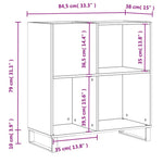 Fehér szerelt fa hanglemezszekrény 84,5 x 38 x 89 cm 10