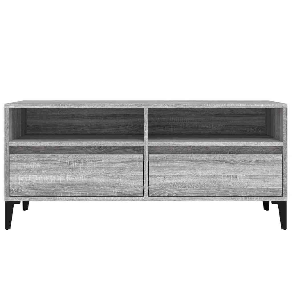 Szürke sonoma színű szerelt fa TV-szekrény 100x34,5x44,5 cm 6