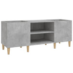 Betonszürke szerelt fa hanglemezszekrény 121x38x48 cm 2