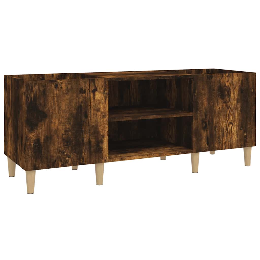 Füstös tölgy színű szerelt fa hanglemezszekrény 121x38x48 cm 2