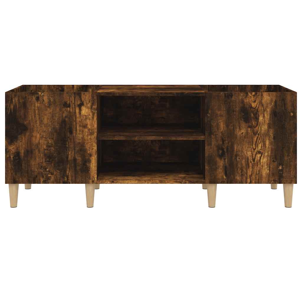 Füstös tölgy színű szerelt fa hanglemezszekrény 121x38x48 cm 5