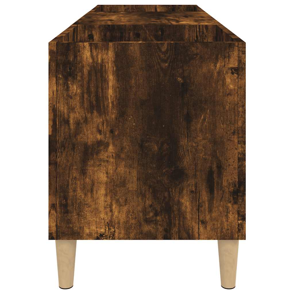 Füstös tölgy színű szerelt fa hanglemezszekrény 121x38x48 cm 6