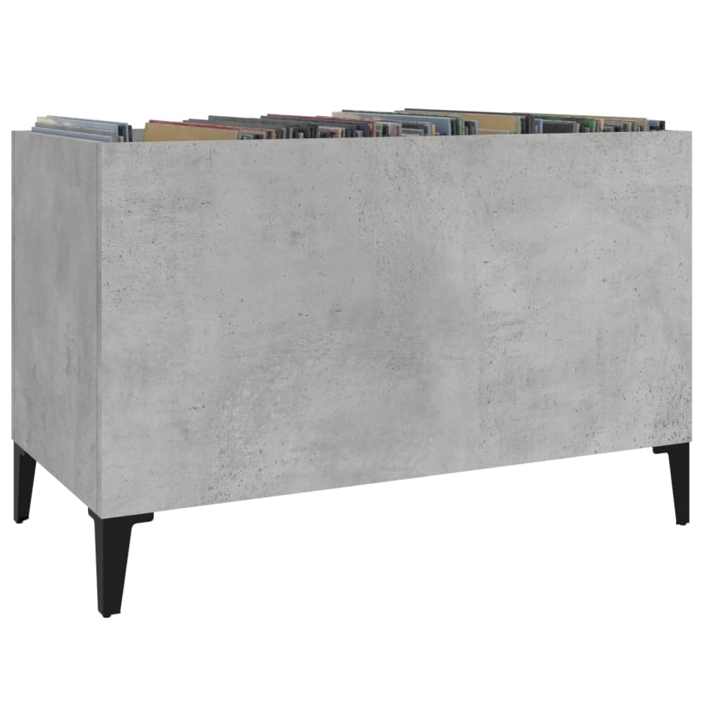 Betonszürke szerelt fa hanglemezszekrény 74,5x38x48 cm 4