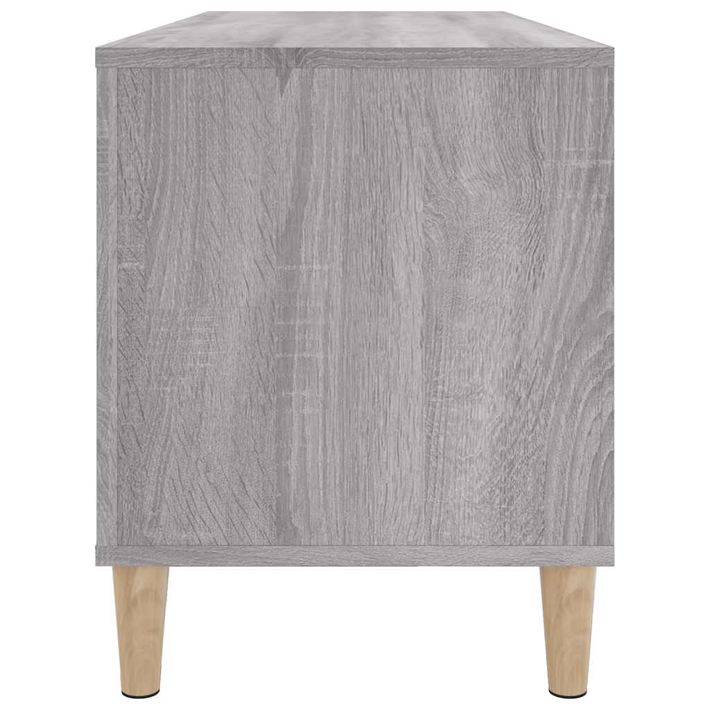 Szürke sonoma színű szerelt fa hanglemezszekrény 100x38x48 cm 6