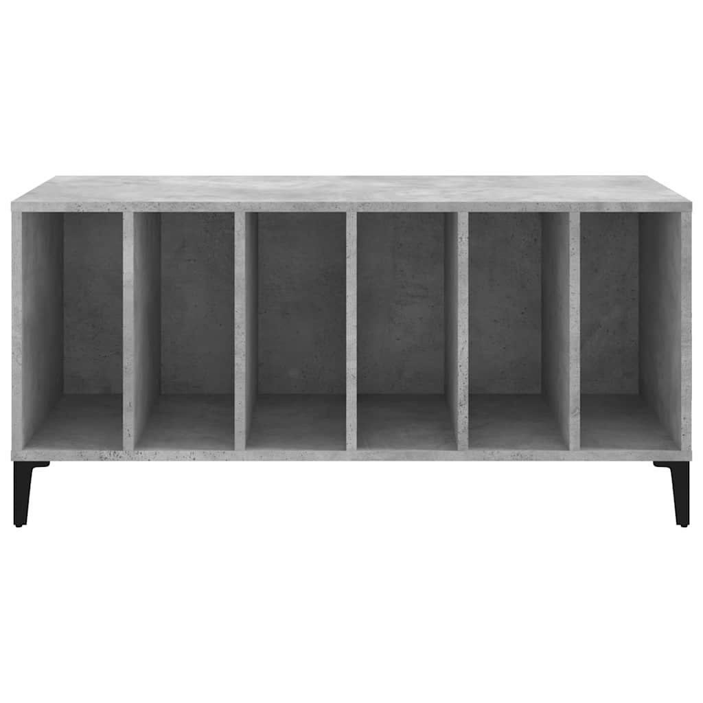 Betonszürke szerelt fa hanglemezszekrény 100 x 38 x 48 cm 5