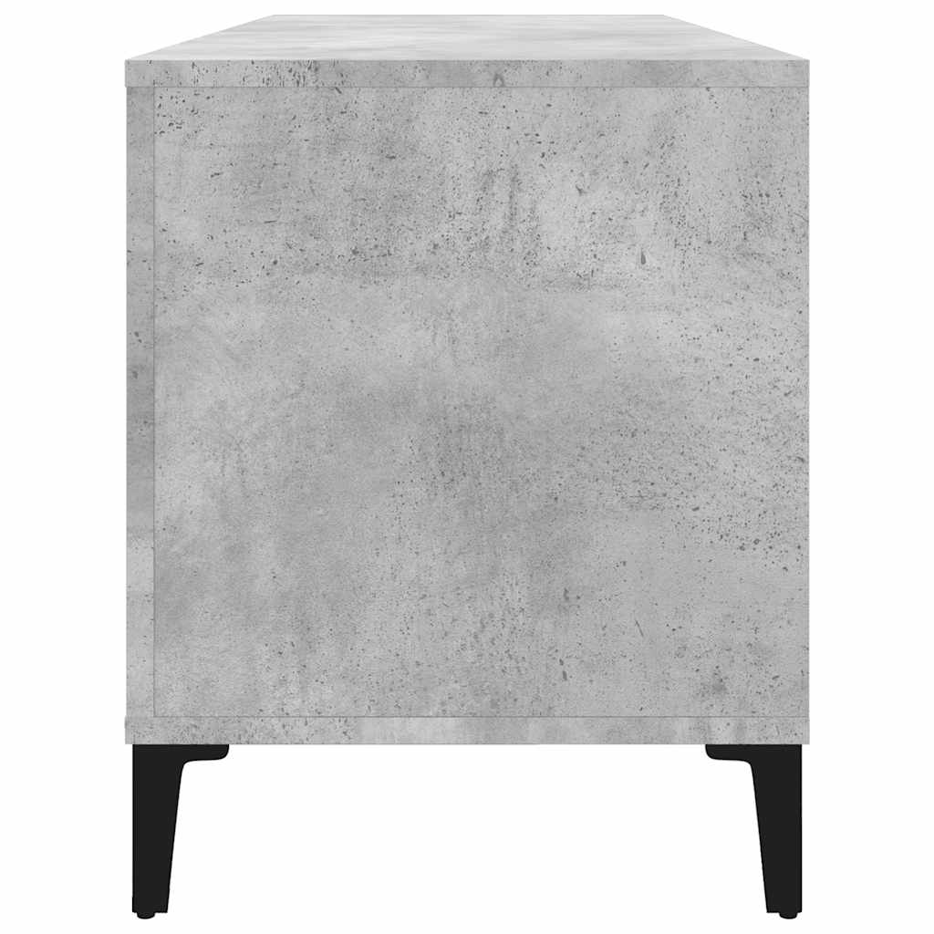 Betonszürke szerelt fa hanglemezszekrény 100 x 38 x 48 cm 6