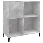 Betonszürke szerelt fa hanglemezszekrény 84,5 x 38 x 89 cm 2